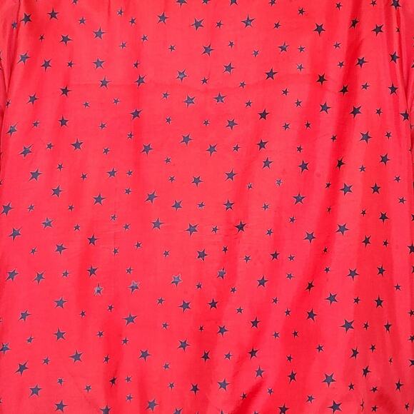 Vintage Bogari Silk Star Spangled Bomber Jacket 2X - Picture 9 of 10